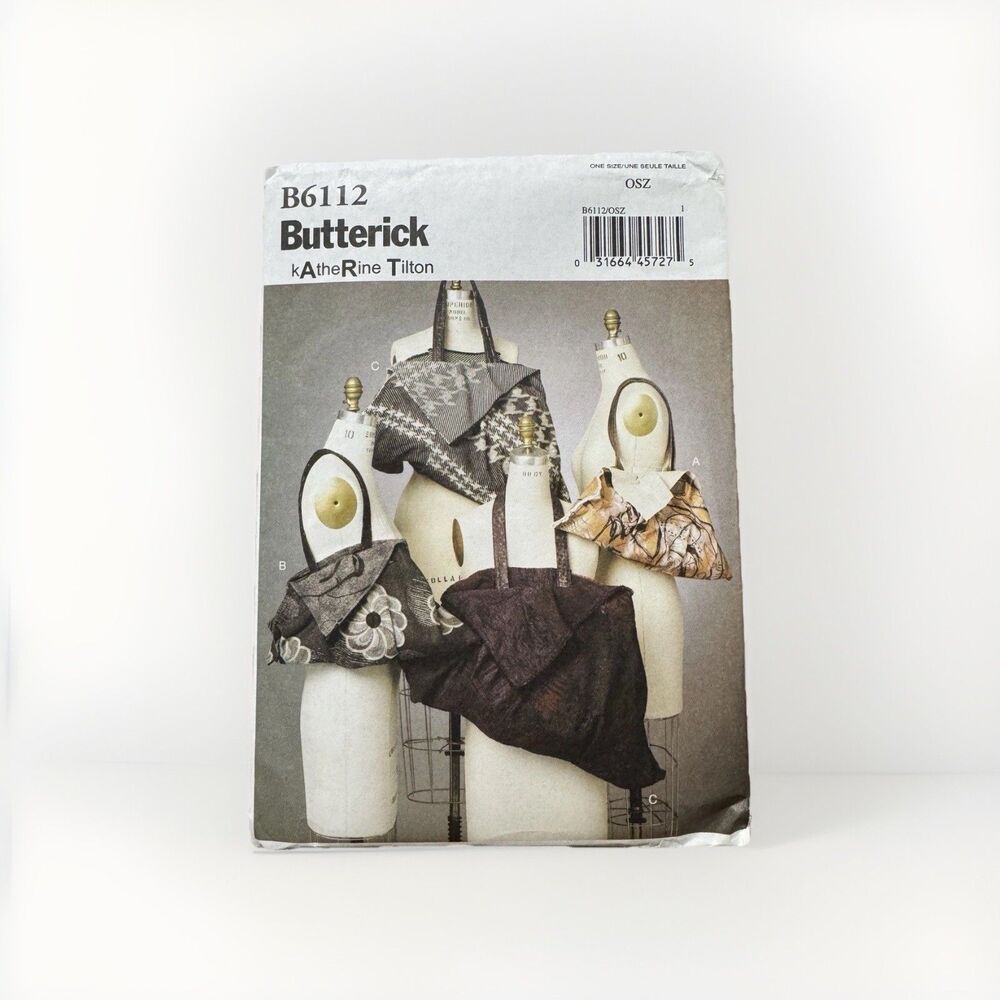 Butterick B6112 Sewing Pattern Purse Bag Katherine Tilton Art